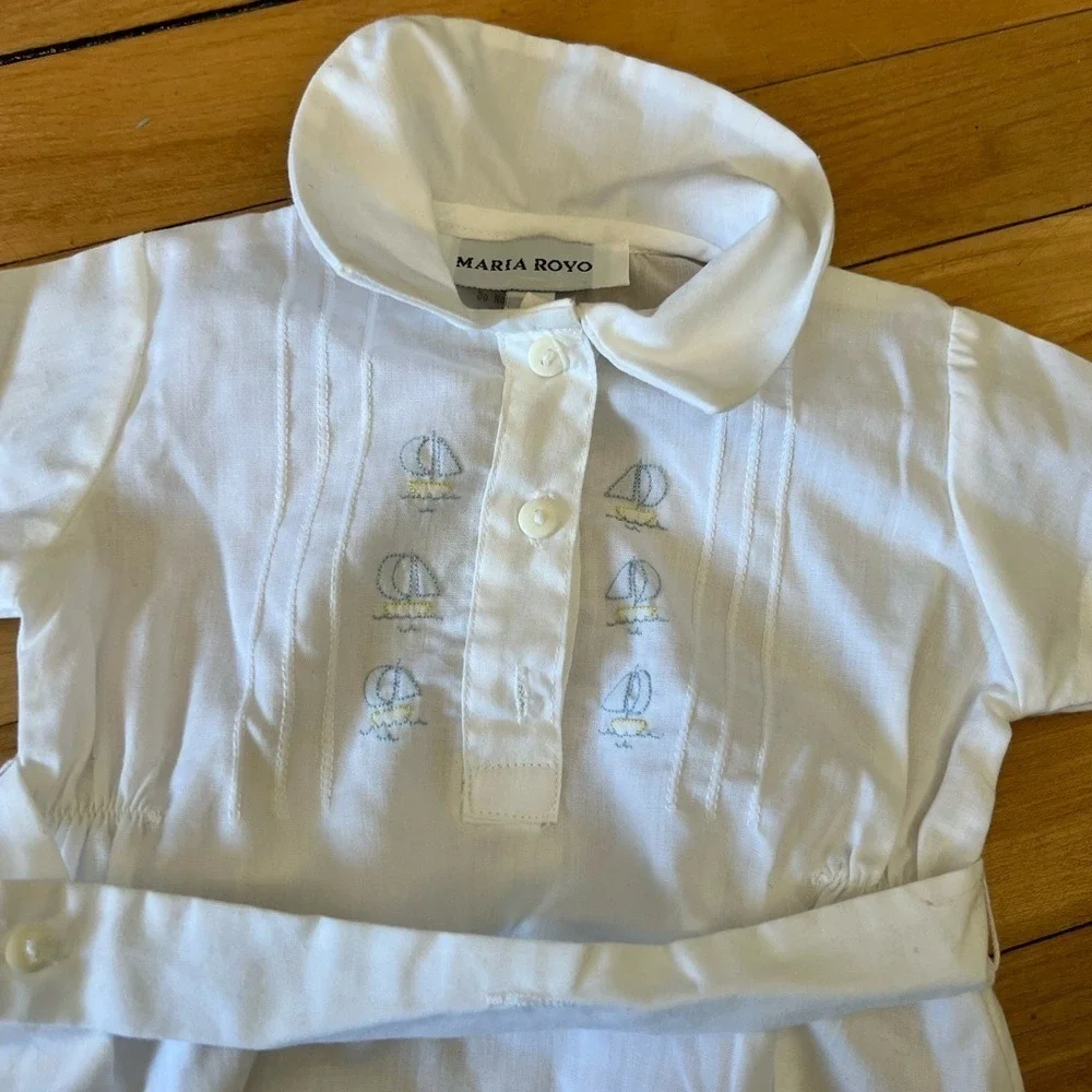 Maria Royo sail‎ boats boys onesie